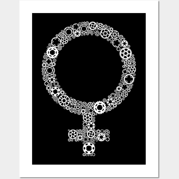 Bicycle Chainring Woman Wall Art by Velo Donna